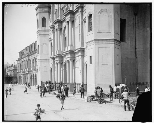 Good Friday in front of old St. Louis Cathedral, New Orleans, La.
