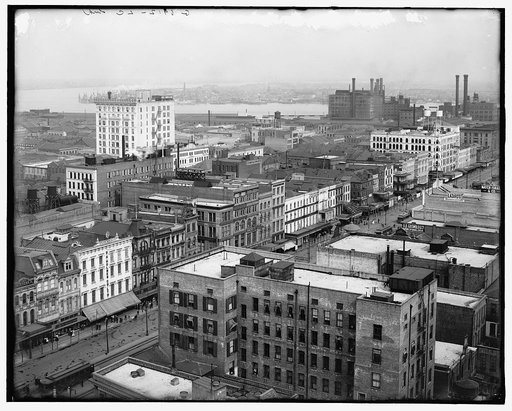 Panorama of New Orleans & the Mississippi River from Greendewald, New Orleans, La.