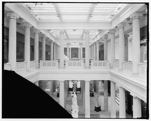 Corcoran Gallery of Art, main gallery from balcony, Washington, D.C.