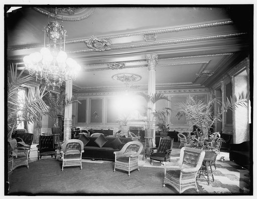 Lounge in foyer, Murray Hill Hotel