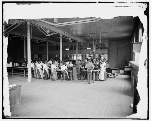 Hiram Walker & Sons, employees at bottling works, Walkerville, Ont.