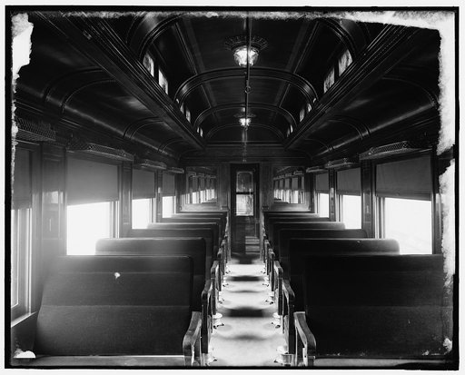 Car interiors, Chicago and Alton Railroad