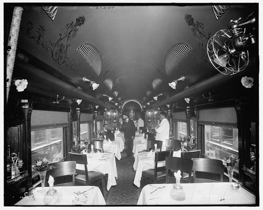 Dining car, D.L. & W. R.R. [Delaware, Lackawanna and Western Railroad