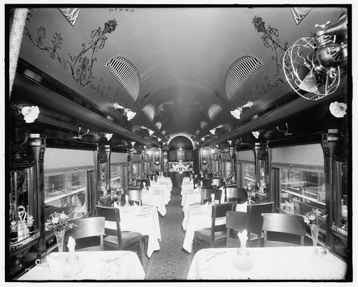Dining car, D.L. & W. R.R. [Delaware, Lackawanna and Western Railroad