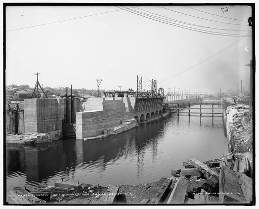 Economy Light & Power Co.'s canal, Joliet, Ill's.