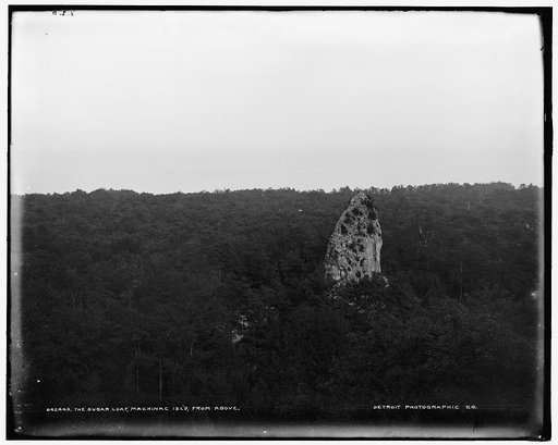 The Sugar loaf, Mackinac Isl'd, from above