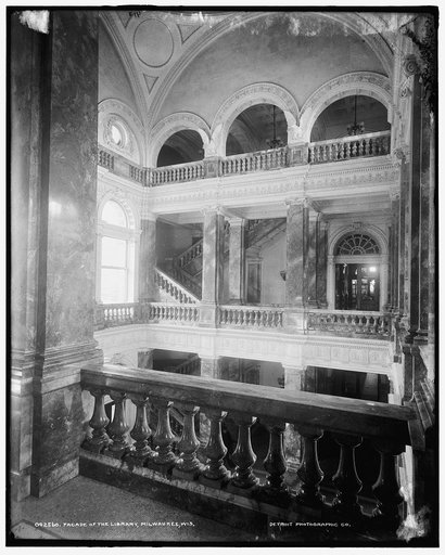 Facade of the library, Milwaukee, Wis.