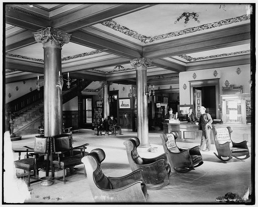 Lobby of Harrington Hotel, Port Huron, Mich.