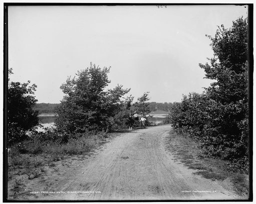 Driveway on the island, [Island Park], Wilmington, Ill's.