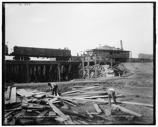 Track elevation and stone mixer, Chicago