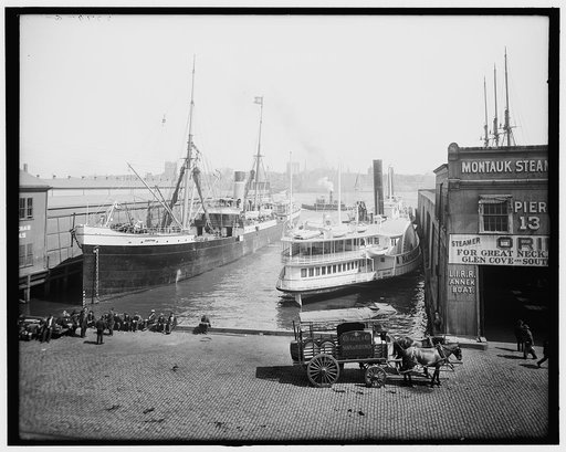 Piers at foot of Wall Street, New York, N.Y.