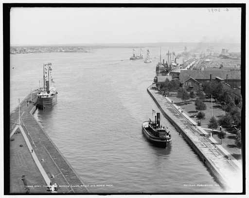 Down the Saint Marys River, Sault Ste. Marie, Mich.