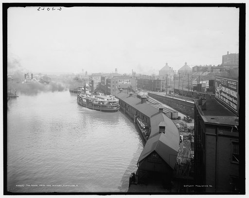 The River from the viaduct, Cleveland, O[hio