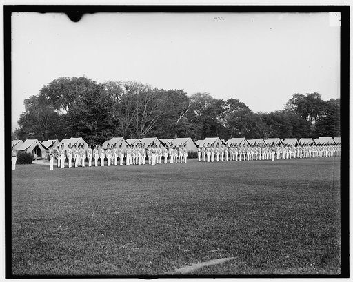 Dress parade, sunset gun and colors, West Point, N.Y.