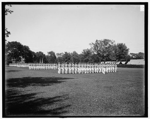 Battalion passing in review, West Point, N.Y.