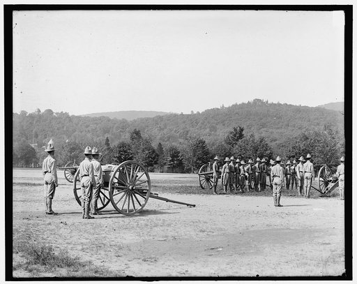 Light artillery drill, hand battery, West Point, N.Y.