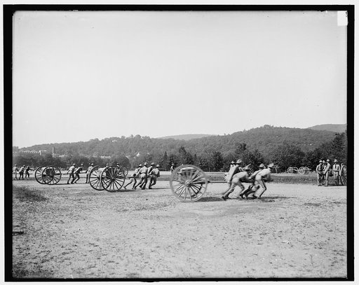 Light artillery drill, hand battery, West Point, N.Y.