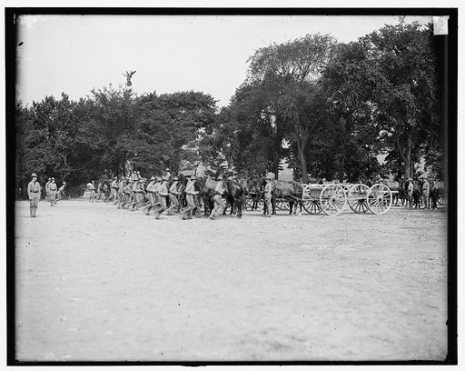 Light artillery drill, horse battery, taking positions, West Point, N.Y.