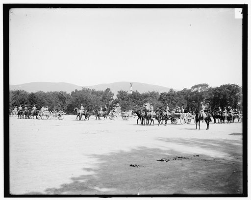 Light artillery drill, horse battery, forward, West Point, N.Y.