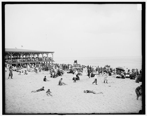 Ross' Pavilion and beach, Ocean Grove, N.J.