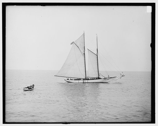 Yacht Ivanhoe, going aboard, Asbury Park, N.J.