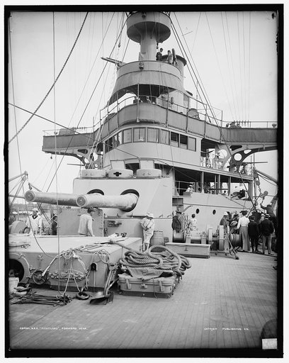 U.S.S. Maryland, forward deck