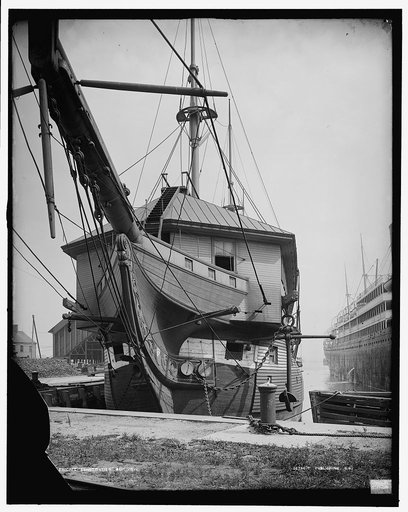 Frigate Constitution, bow view