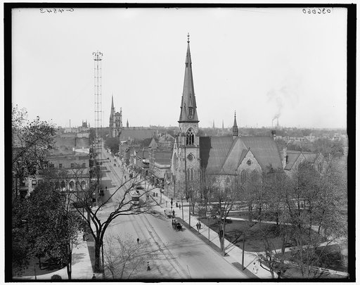 Up Woodward Avenue from Grand Circus Park, Detroit, Mich.