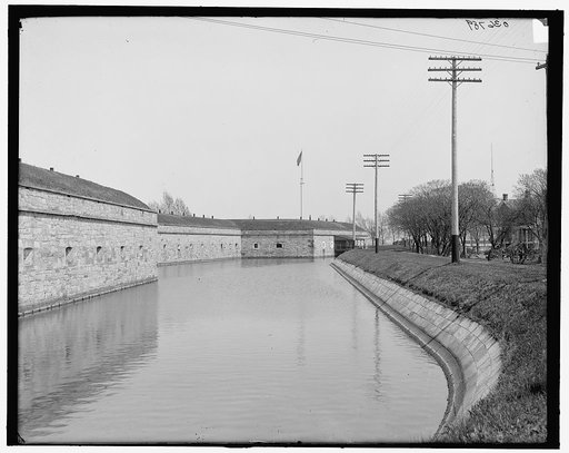 Moat and ramparts, Fort Monroe, Va.
