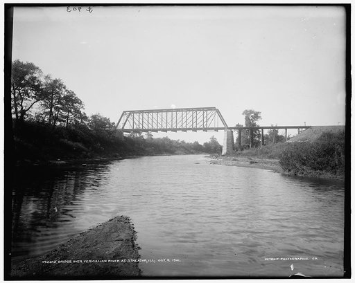 Bridge over Vermillion [sic] River at Streator, Ill.