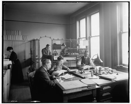 Cashier cage, probably Richmond & Backus Co., Detroit, Mich.
