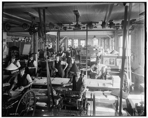 Richmond & Backus Co. print shop, Detroit, Mich.