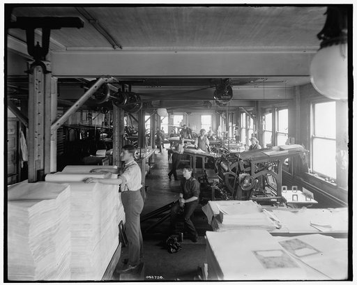 Press room, Richmond & Backus Co., Detroit, Mich.