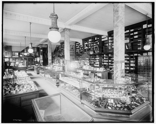 Store interior with display cases, Richmond & Backus Co., Detroit, Mich.