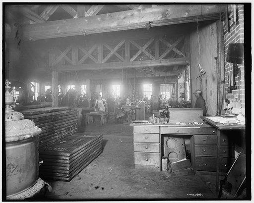Glazier Stove Company, machine room, Chelsea, Mich.