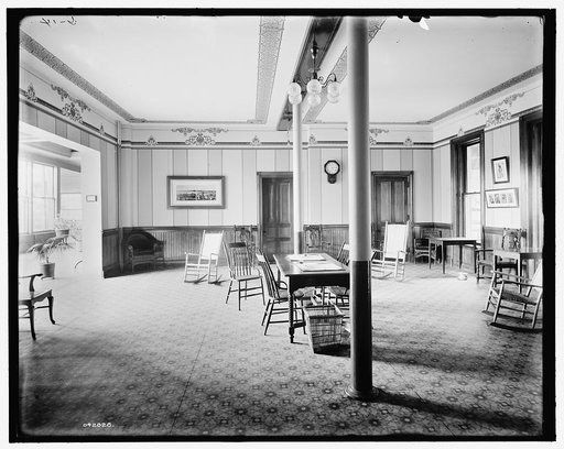 Alma Sanitarium, gentlemen's writing room, Alma, Mich.