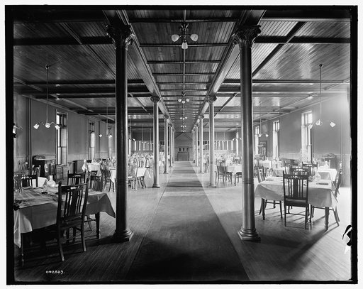 Alma Sanitarium, dining room, Alma, Mich.