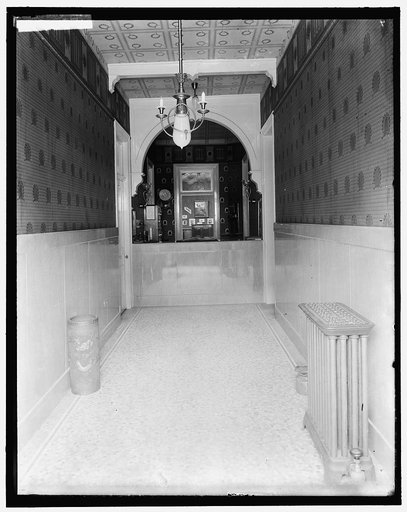 Reception desk, Ypsilanti mineral bath house, Ypsilanti, Mich.