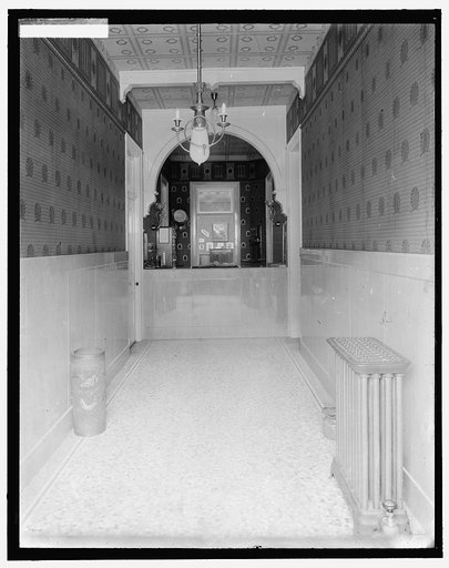 Reception desk, Ypsilanti mineral bath house, Ypsilanti, Mich.