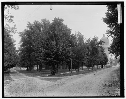 Campus and tower, Michigan State Normal College, Ypsilanti, Mich.