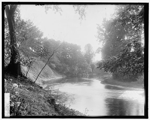 River, probably the Huron River, Ypsilanti, Michigan