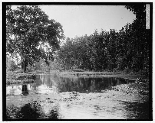 River, probably the Huron River, Ypsilanti, Michigan