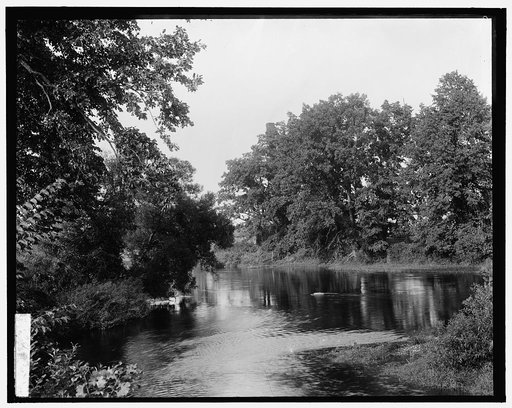 River, probably the Huron River, Ypsilanti, Michigan
