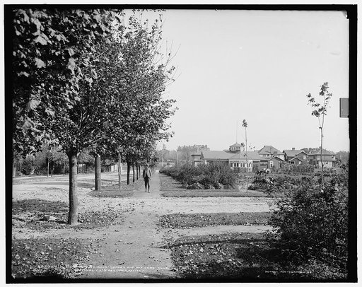 M Street with boys' garden and officers' club, NationalCash Register [Company], Dayton, O[hio