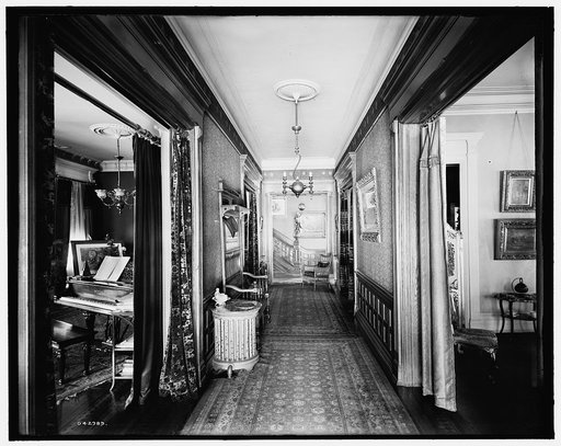 Residence of Mrs. H.C. Parke, lower hall, Detroit, Mich.
