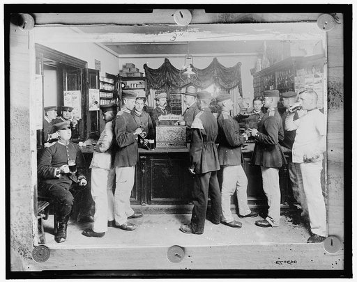 Bar with soldiers, Germany