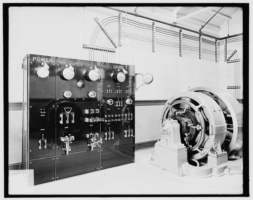 Detail of a switchboard in a dynamo room