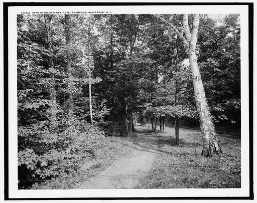 Path to the steamer, Hotel Champlain, Bluff Point, N.Y.