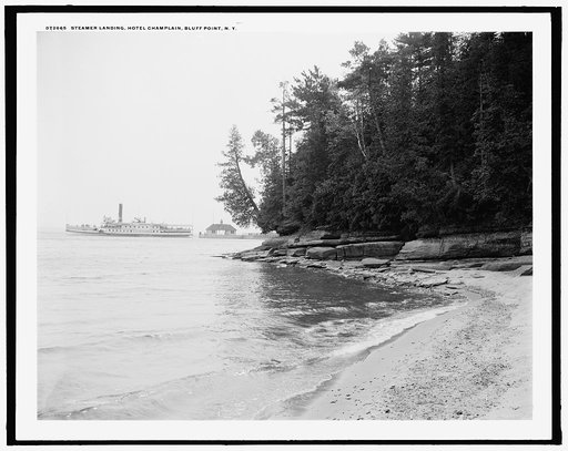 Steamer landing, Hotel Champlain, Bluff Point, N.Y.