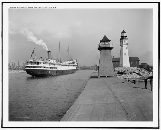 Harbor entrance and lights, Buffalo, N.Y.